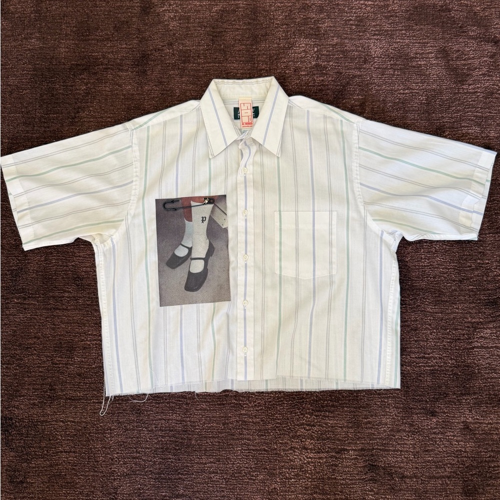 Reworked Short Sleeve Button Down Shirt